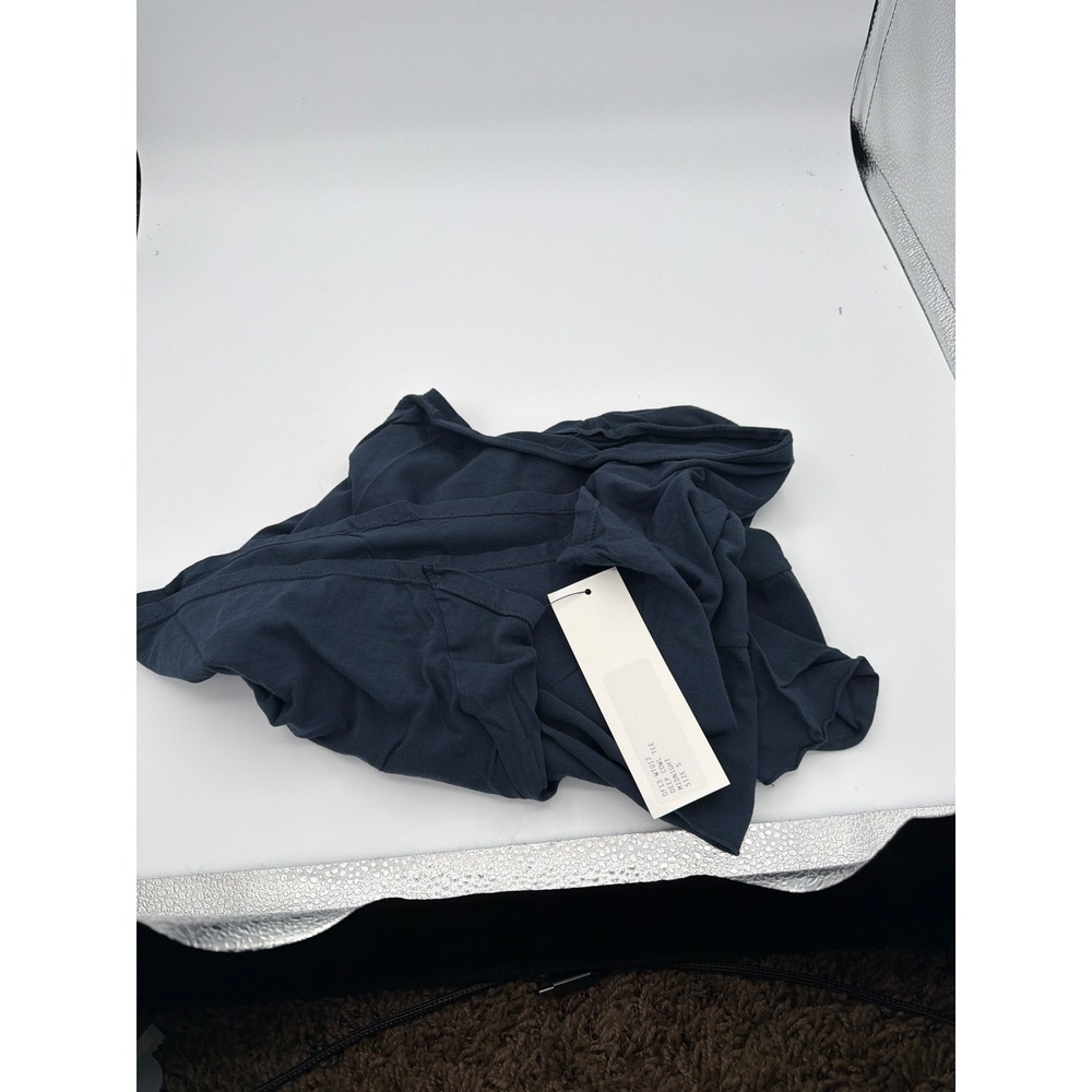 OAK Deep Cowl Tee Midnight Navy Blue Short Sleeve Top OF13-WT017 Size S